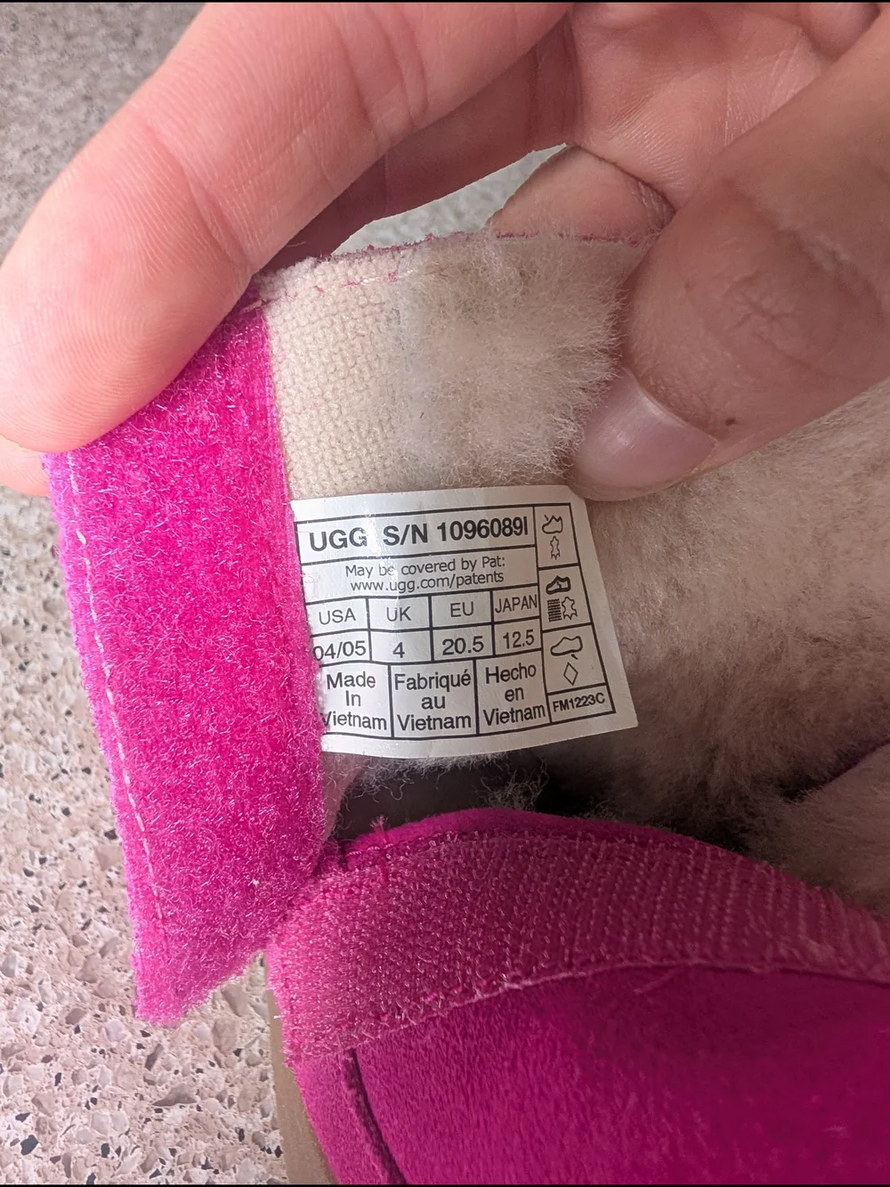 UGG Kids Pink Sheepskin Boot